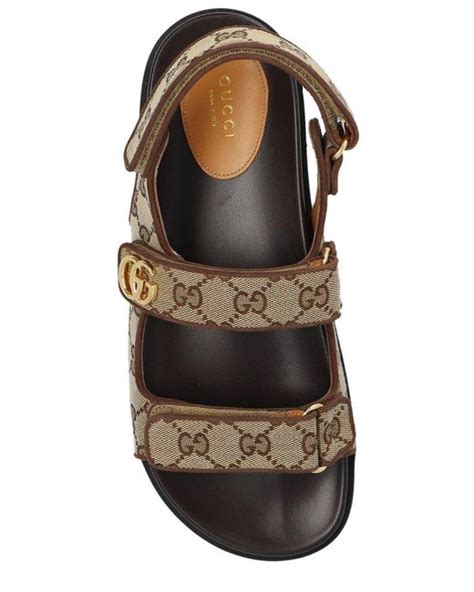 gucci double g monogrammed sandals|Gucci clear jelly sandals.